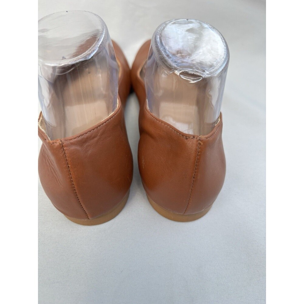 Coach And Four Brown Leather Slip On Ballet Flats Size 9 Made in Italy - Picture 5 of 10